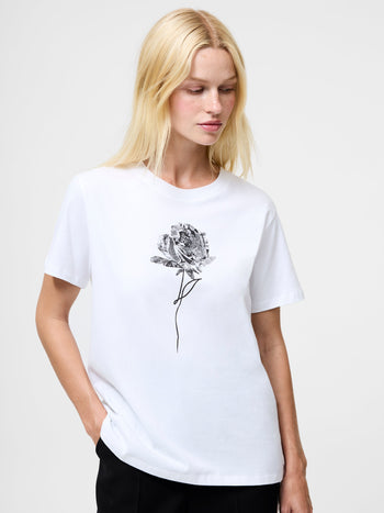 Rose Logo Peached Graphic Tee