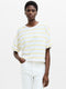 Striped Stepped Hem T-Shirt