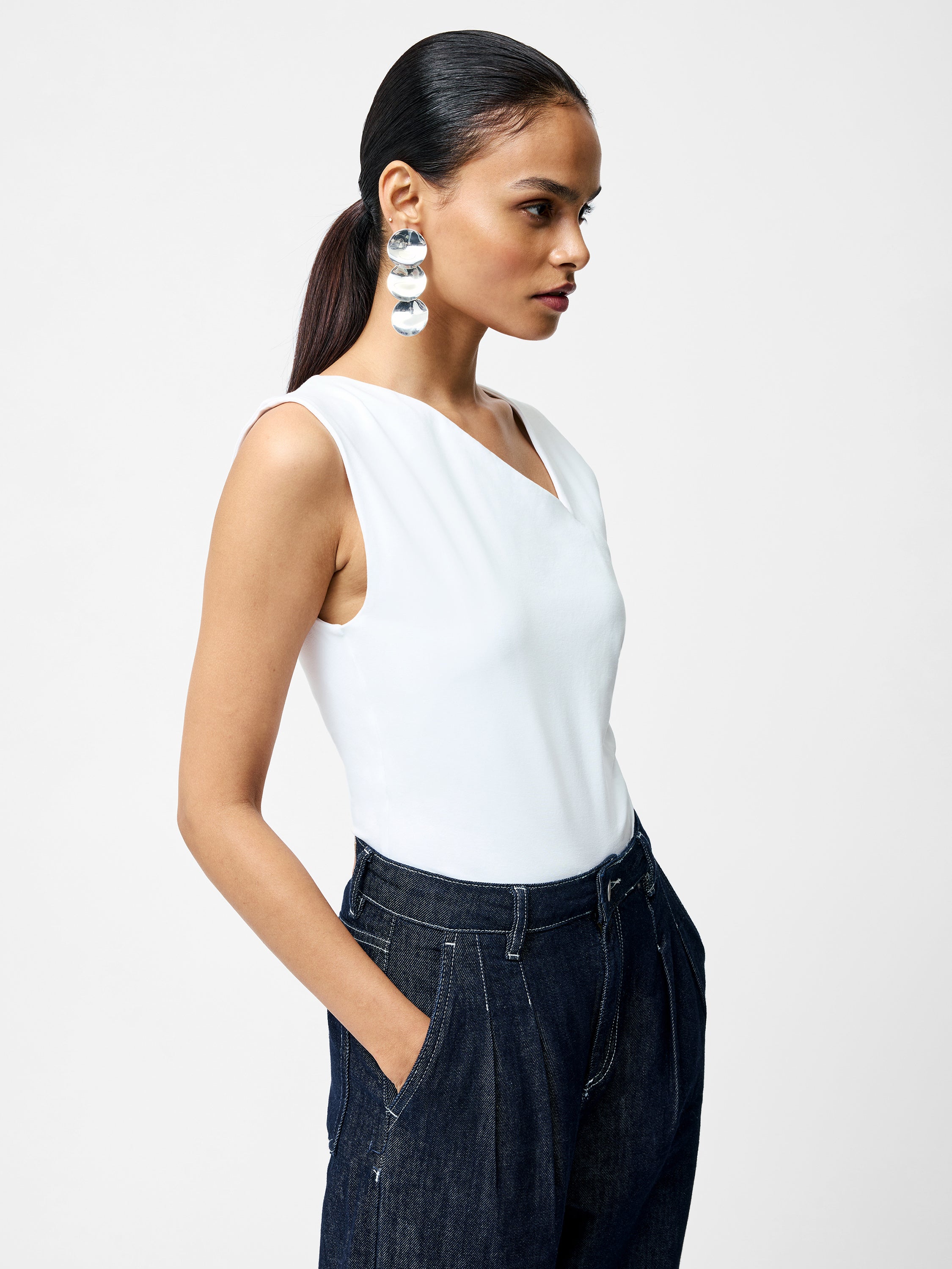 Rallie Gathered Asymmetric Bodysuit