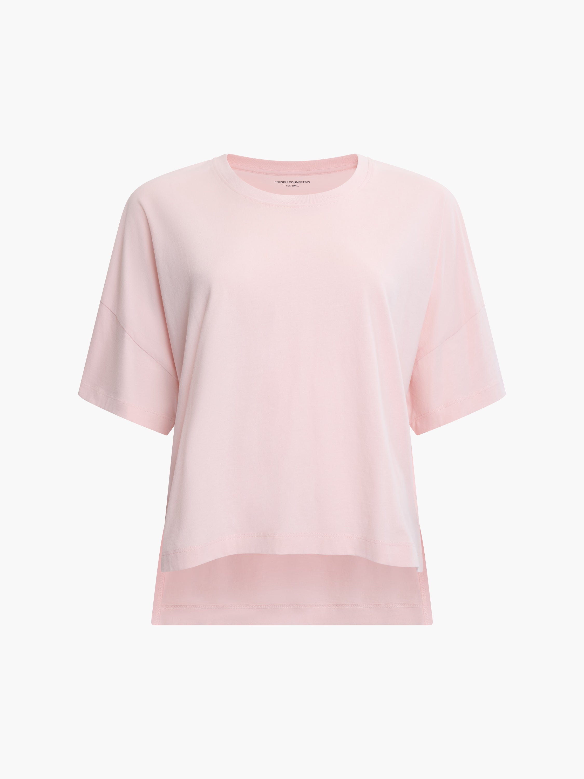Brushed Cotton Stepped Hem T-Shirt