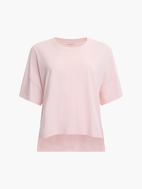 Brushed Cotton Stepped Hem T-Shirt