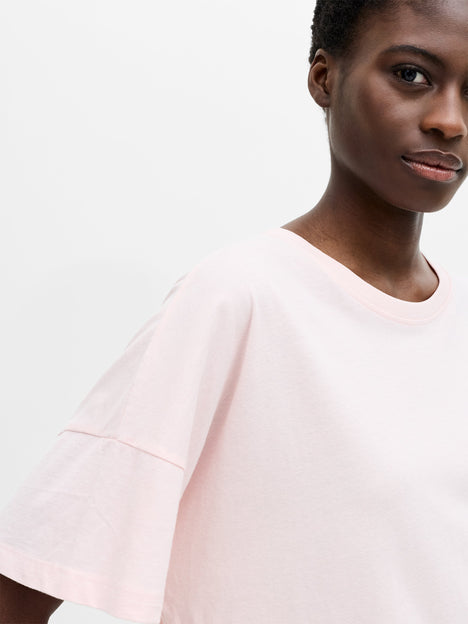 Brushed Cotton Stepped Hem T-Shirt