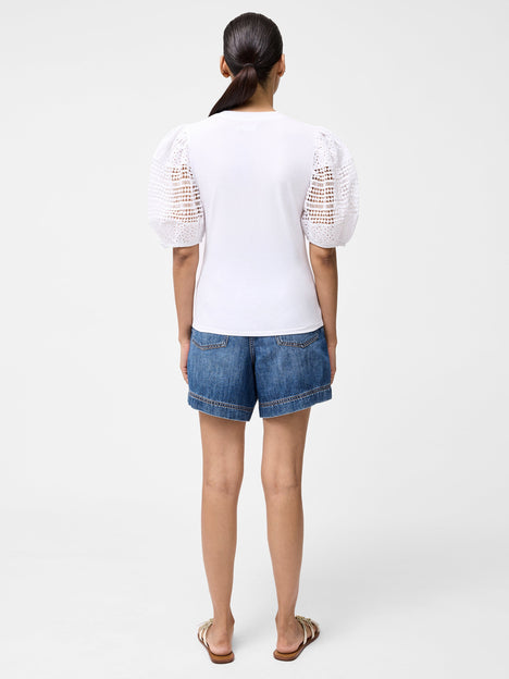 Crochet Lace Puff Sleeve Top