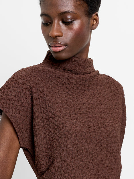 Textured Short Sleeve Ruched T-Shirt