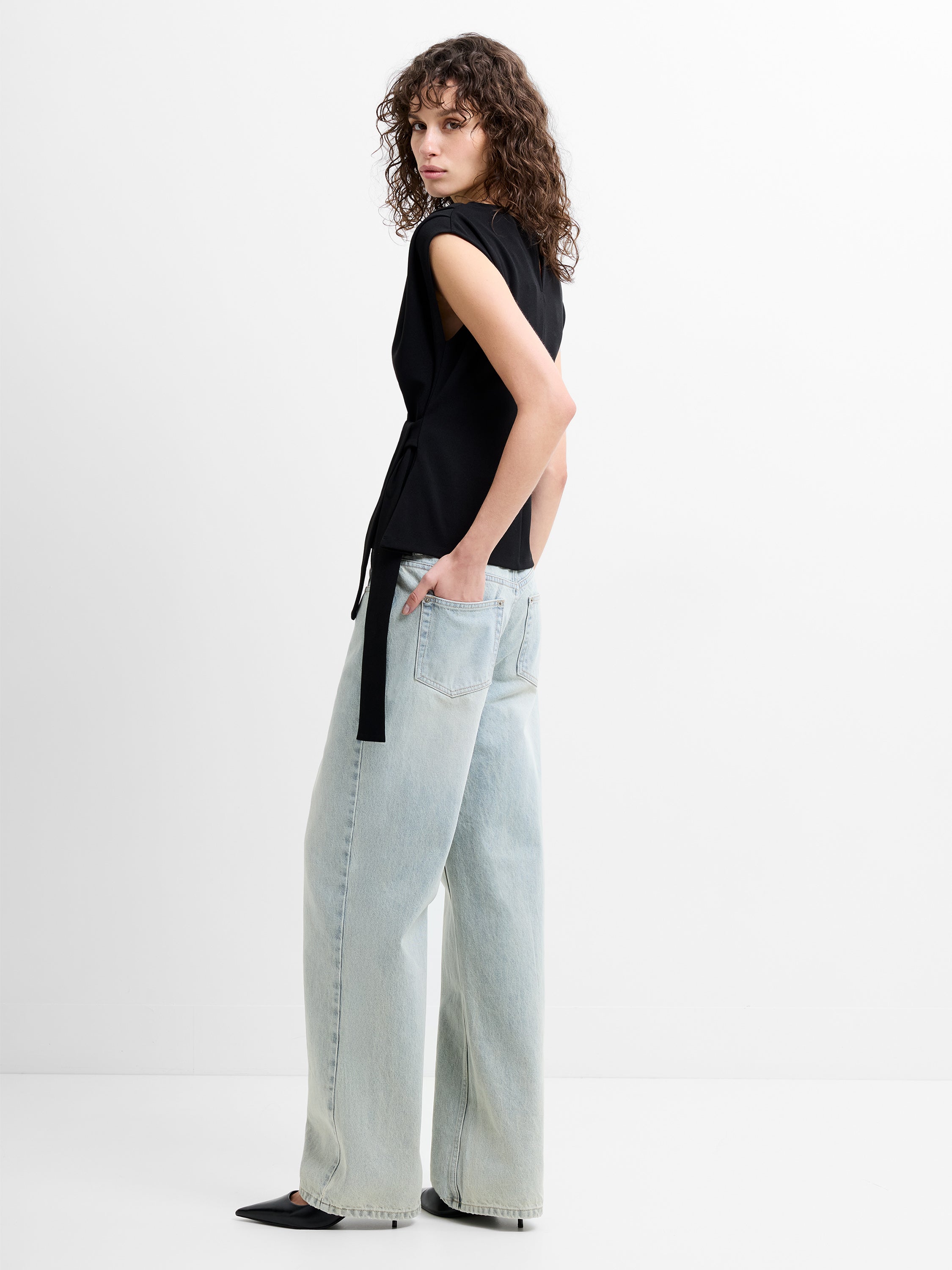 Zion Jersey Belted Shift Top