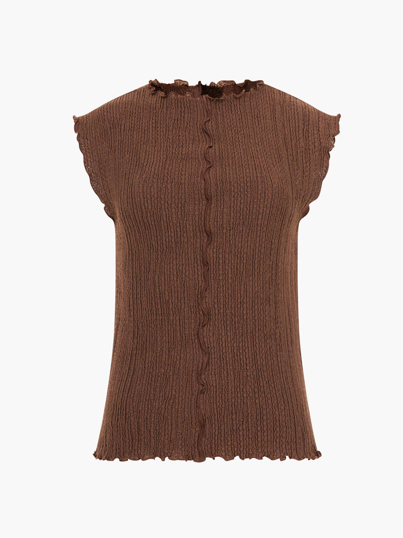 Andie Textured Sleeveless Top