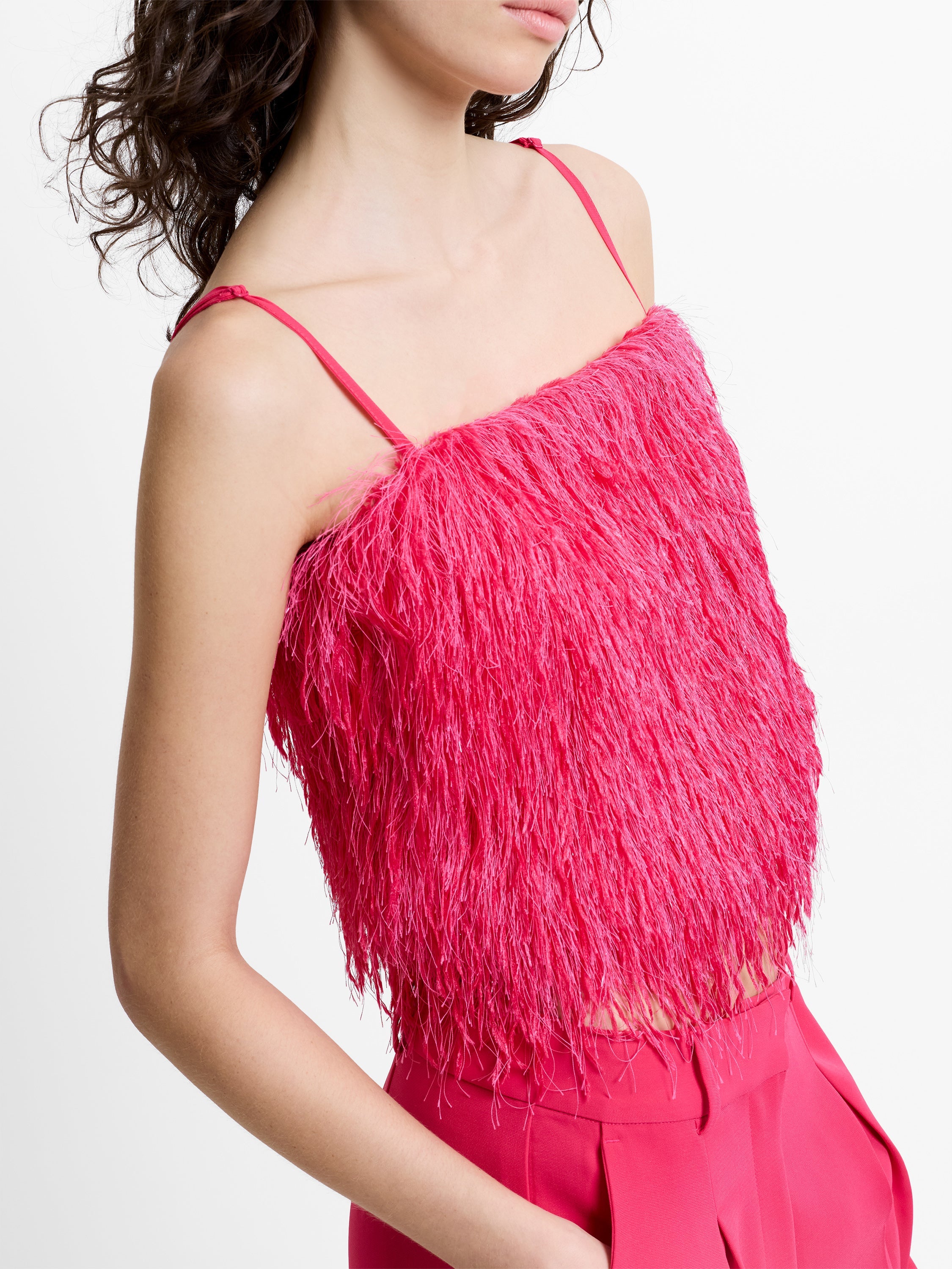 Sonia Textured Strappy Crop Top