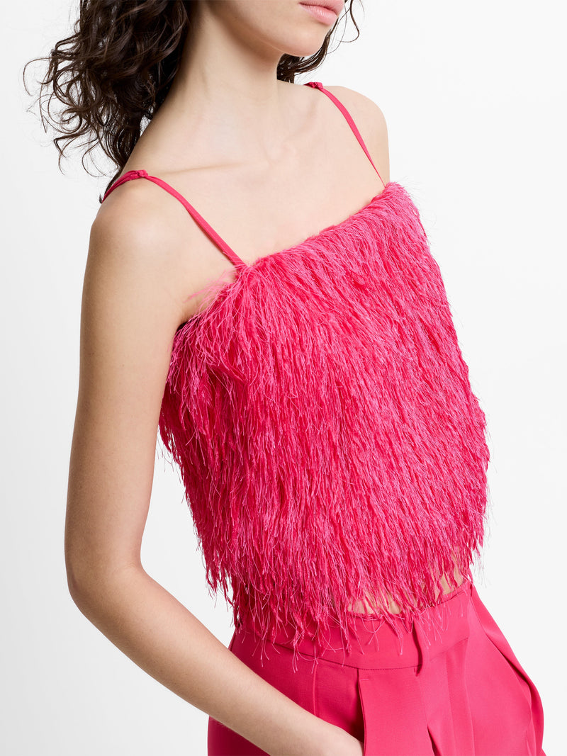 Sonia Textured Strappy Crop Top