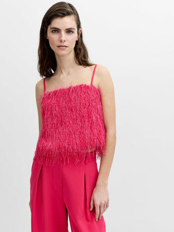 Sonia Textured Strappy Crop Top