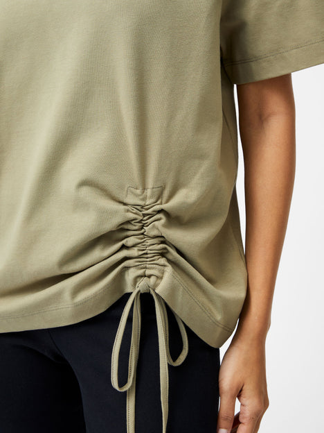 Rallie Cotton Rouched T-Shirt