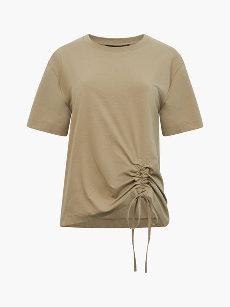 Rallie Cotton Rouched T-Shirt
