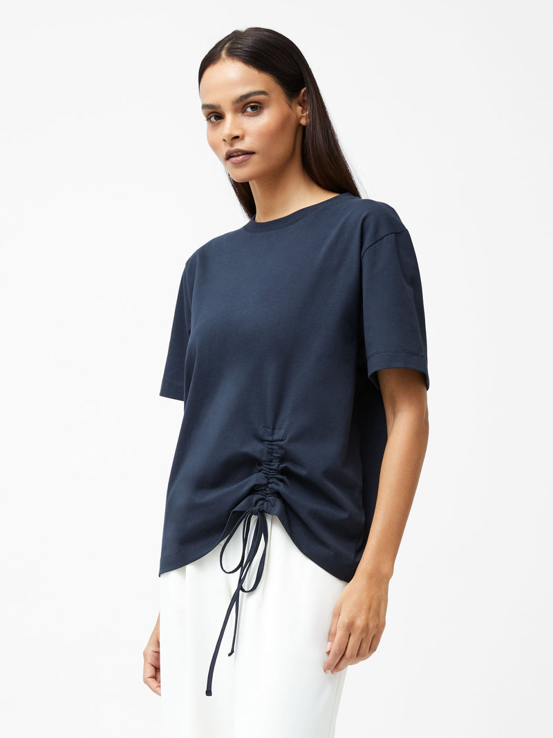 Rallie Cotton Rouched T-Shirt