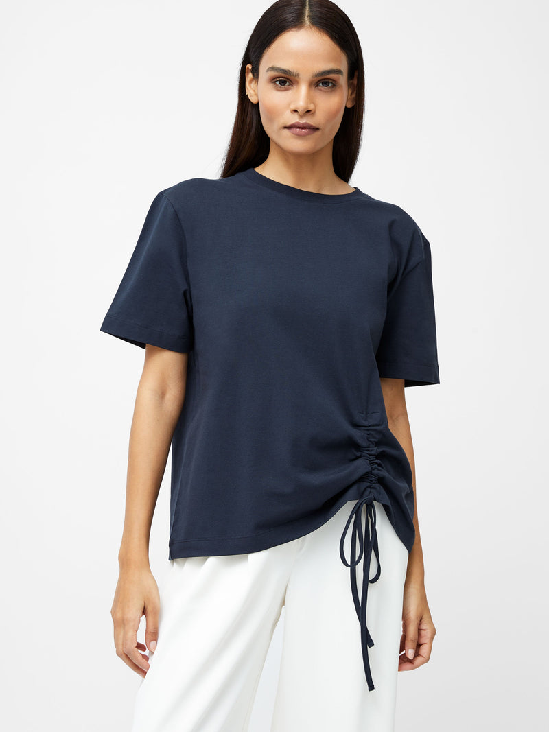 Rallie Cotton Rouched T-Shirt