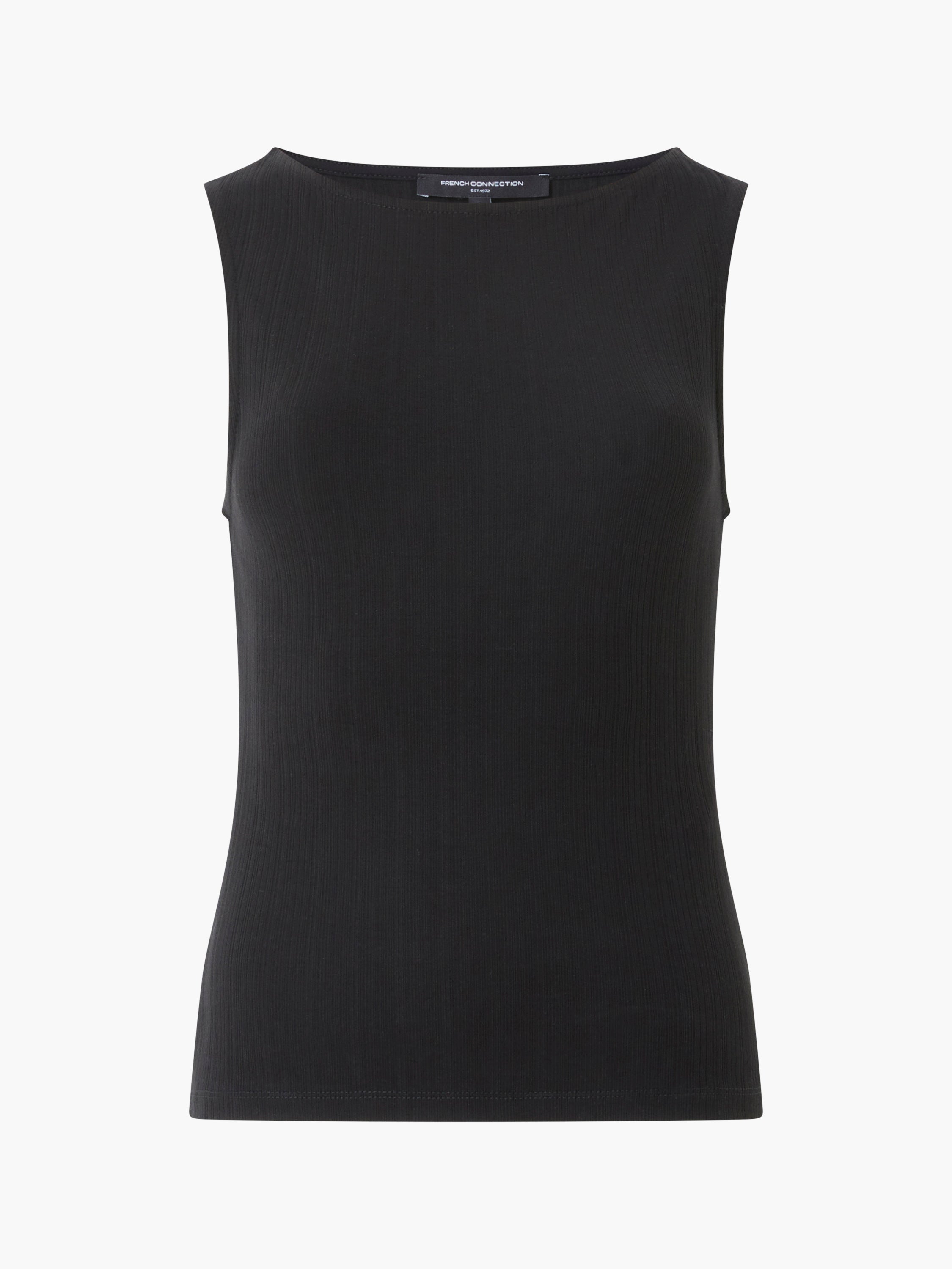 Sasia Rib Tank Top Blackout | French Connection EU