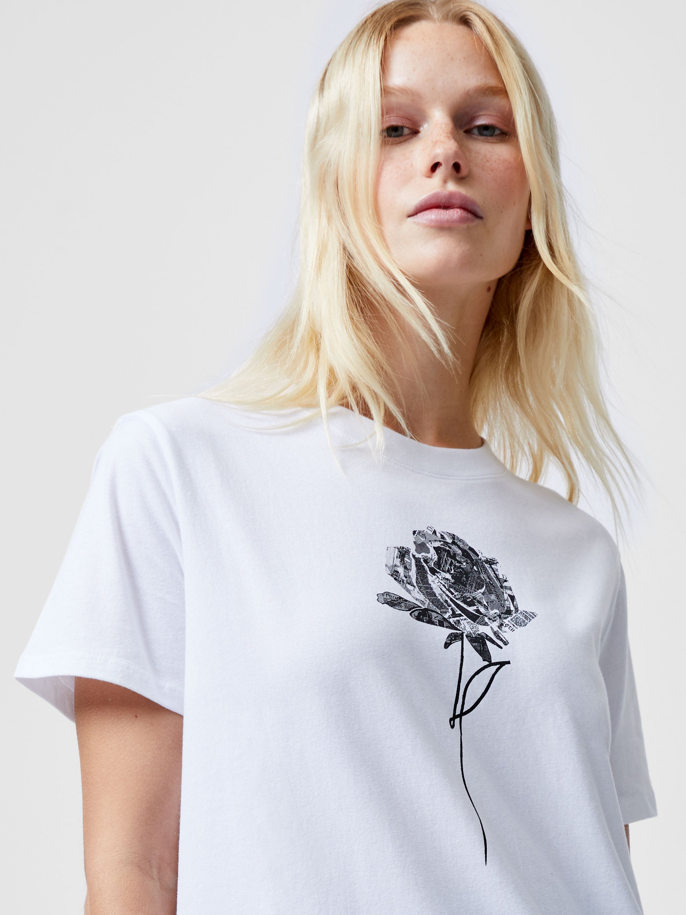 Rose Logo Peached Graphic T-Shirt