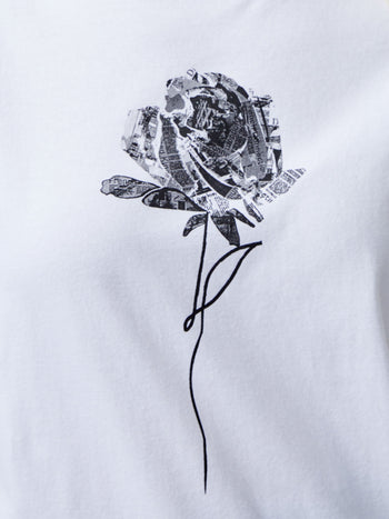 Rose Logo Peached Graphic T-Shirt
