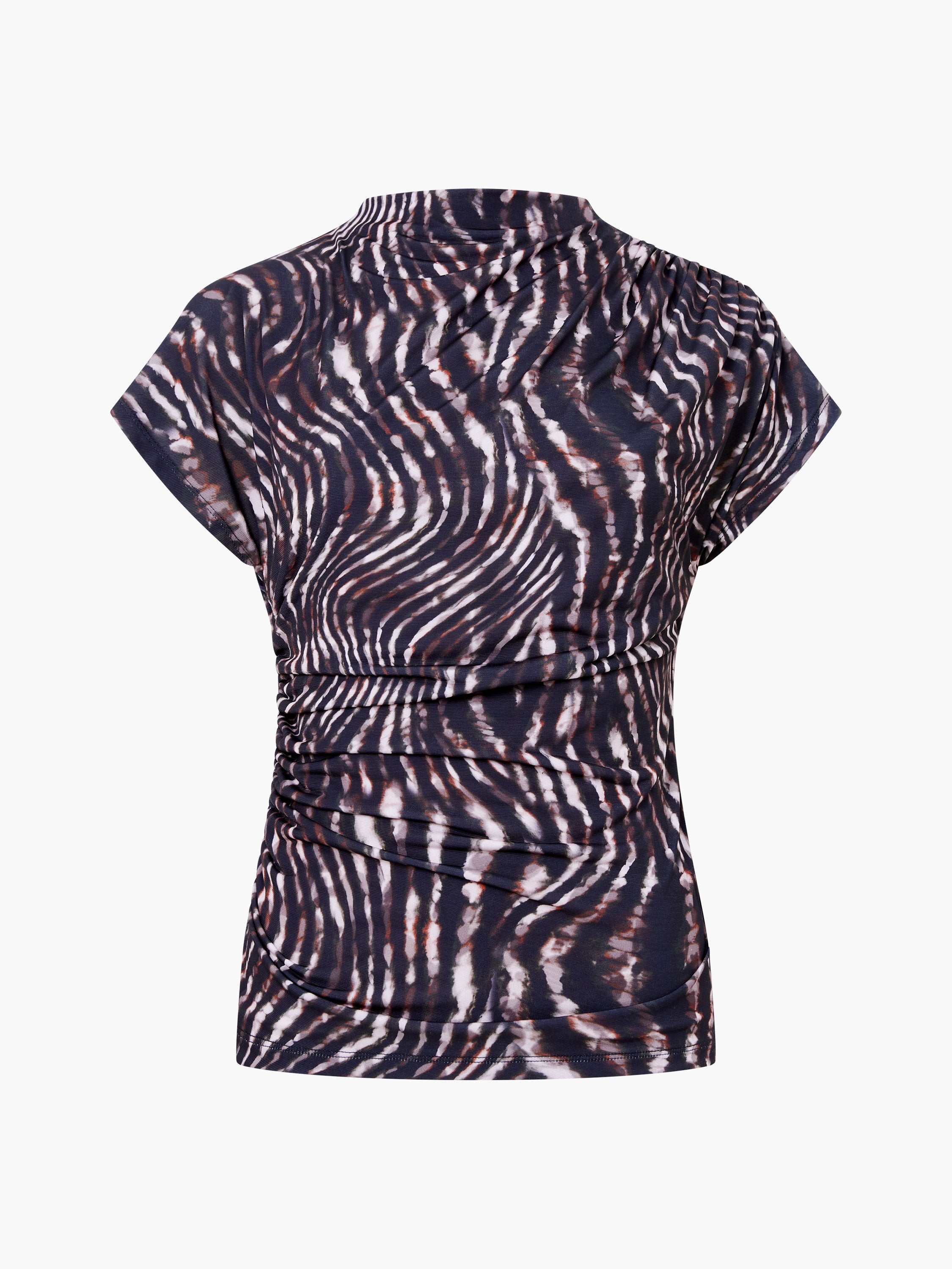 Zina Portia Cap Sleeve Printed Top