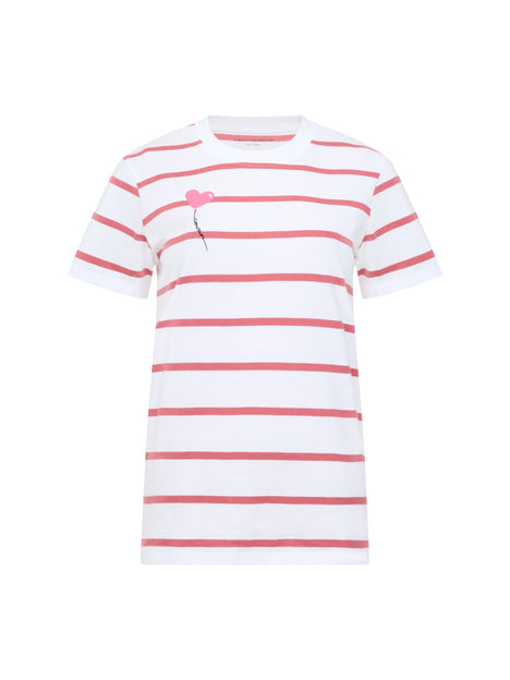 Striped Balloon Heart Amour T-Shirt
