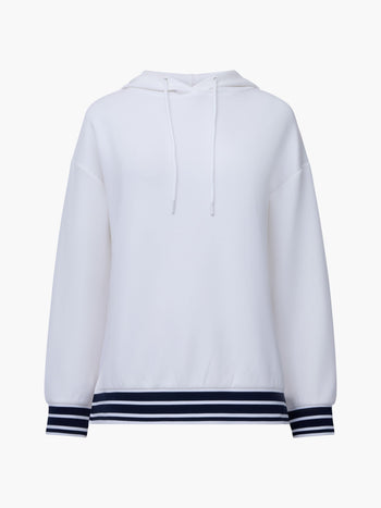 Striped Trim Pullover Hoodie