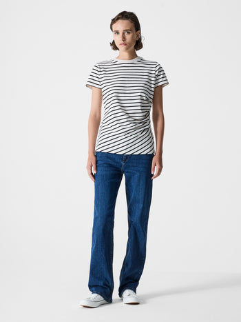 Evie Ruched Side Stripe T-Shirt