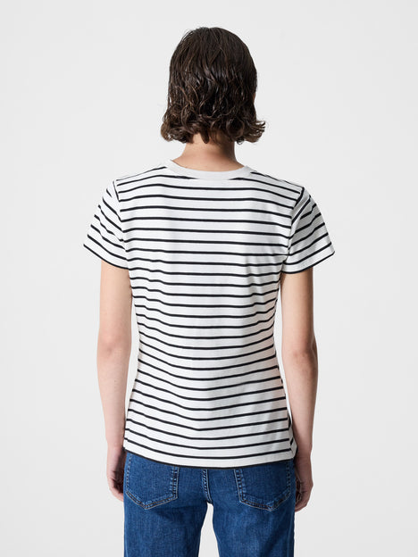 Evie Ruched Side Stripe T-Shirt