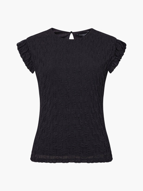 Wanda Textured Jersey Peplum Top