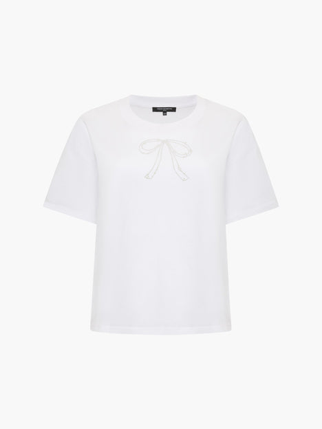 Pearl Hotfix Bow Short Sleeve T-Shirt