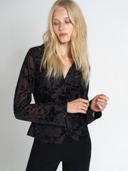 Idina Devore Long Sleeve Collared Top