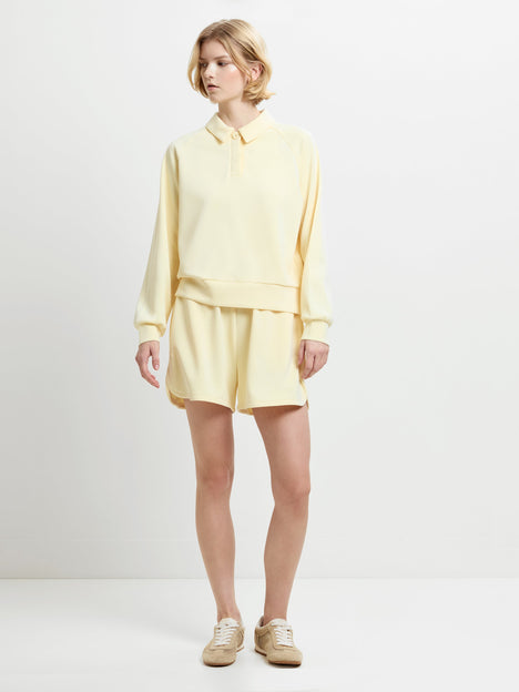 Wren Butter Yellow Relaxed Sweat Rugby Top
