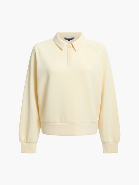 Wren Butter Yellow Relaxed Sweat Rugby Top