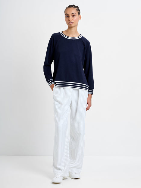 Tipped Crew Neck Jumper