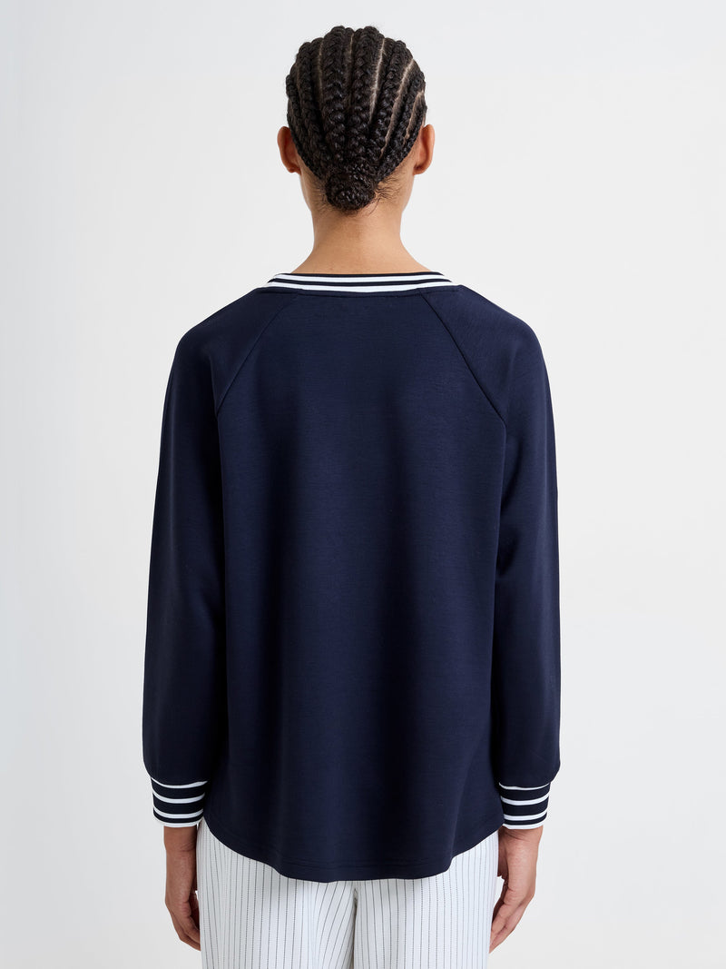 Tipped Crew Neck Jumper