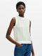London Sleeveless Wave Knit Jumper