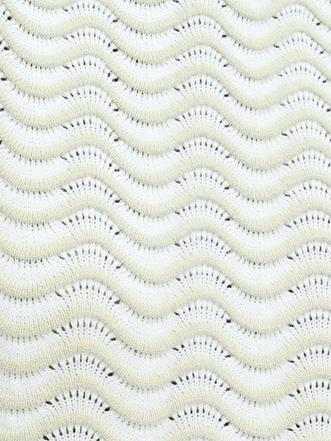 London Sleeveless Wave Knit Jumper