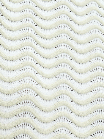 London Sleeveless Wave Knit Jumper