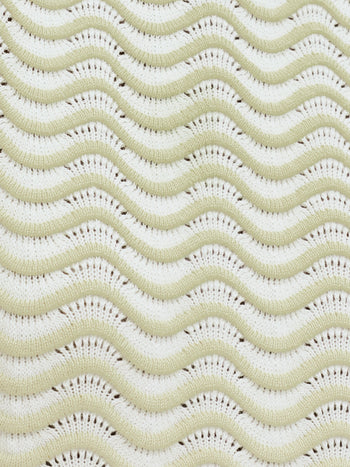 London Sleeveless Wave Knit Jumper