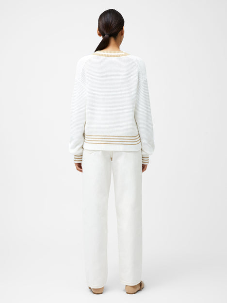 Lily Long Sleeve Varsity V-Neck Jumper