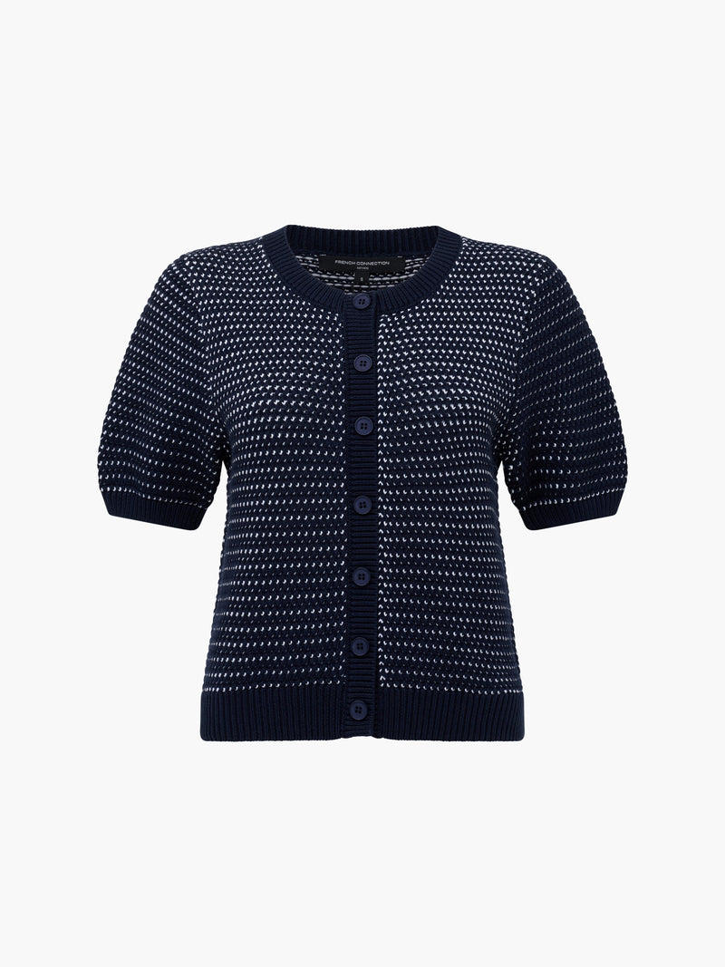 Haddie Mozart Knit Faux Button Top