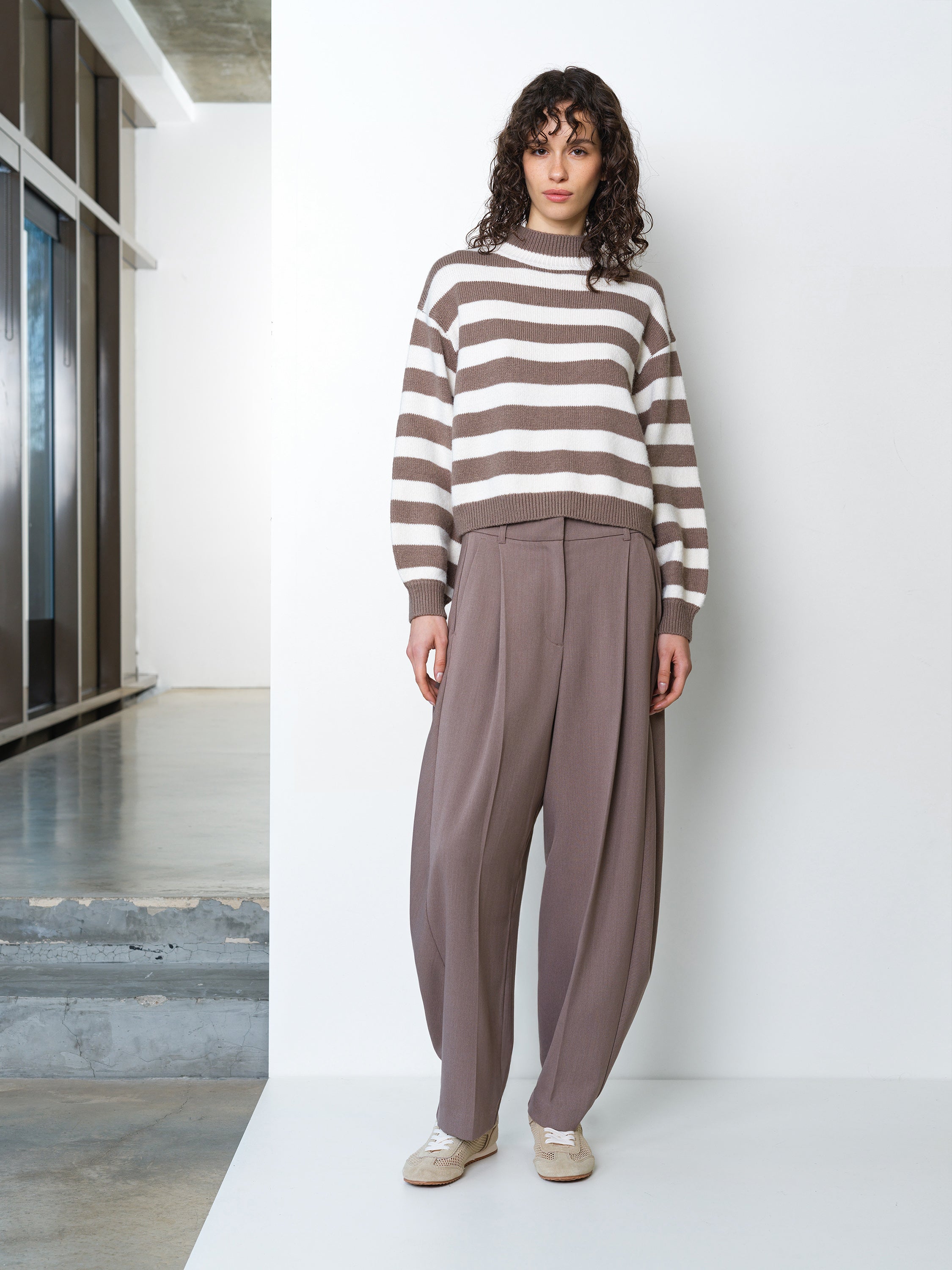 Larisa Knit Long Sleeve Striped Jumper