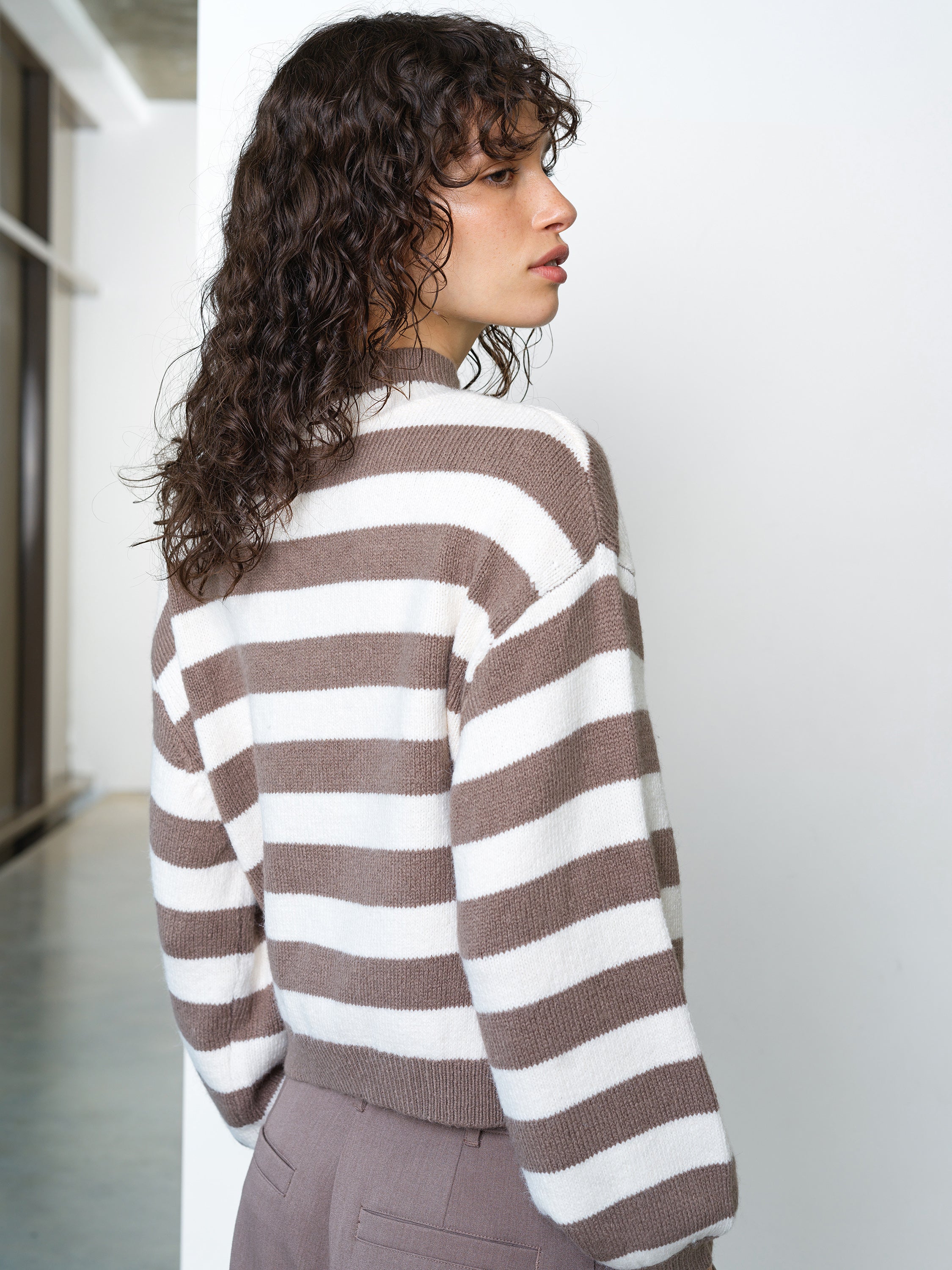Larisa Knit Long Sleeve Striped Jumper