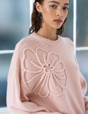 Patrice Knit Floral Motif Jumper