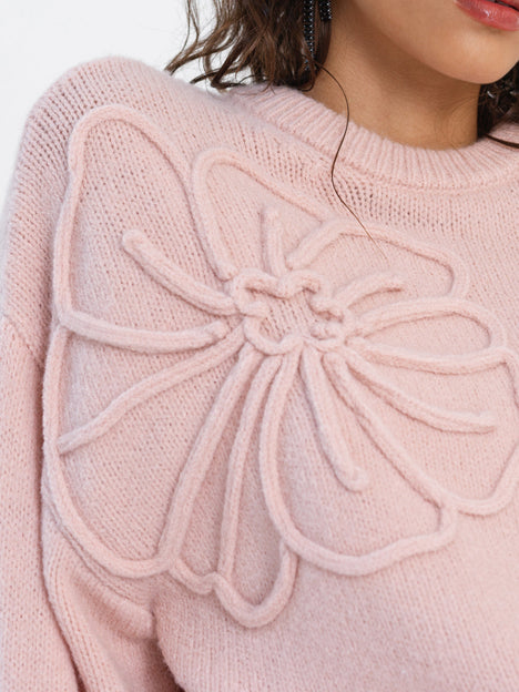 Patrice Knit Floral Motif Jumper