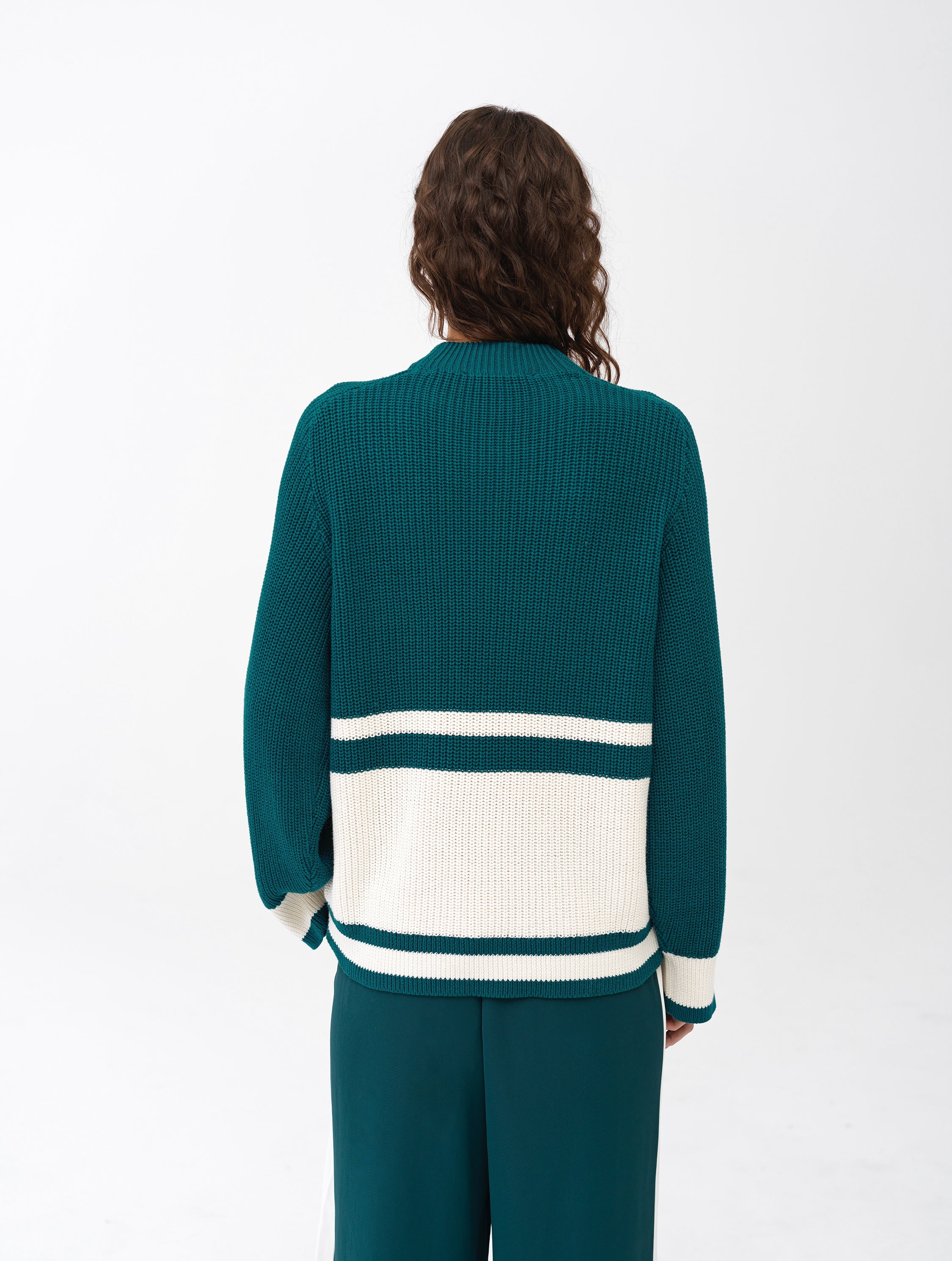 Lily Mozart Knit Side Panel Striped Jumper