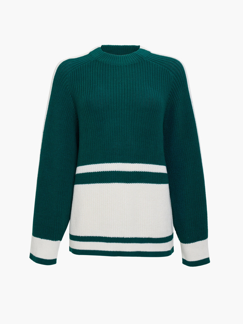 Lily Mozart Knit Side Panel Striped Jumper