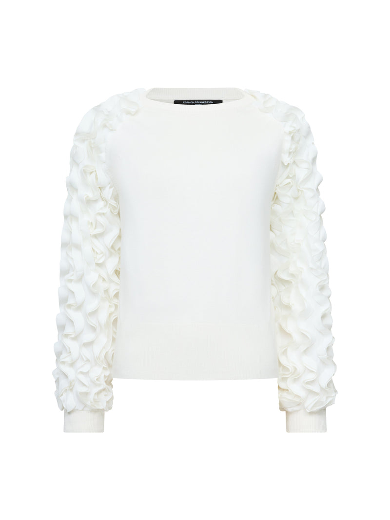 Krista Mix Ruffled Sleeve Jumper
