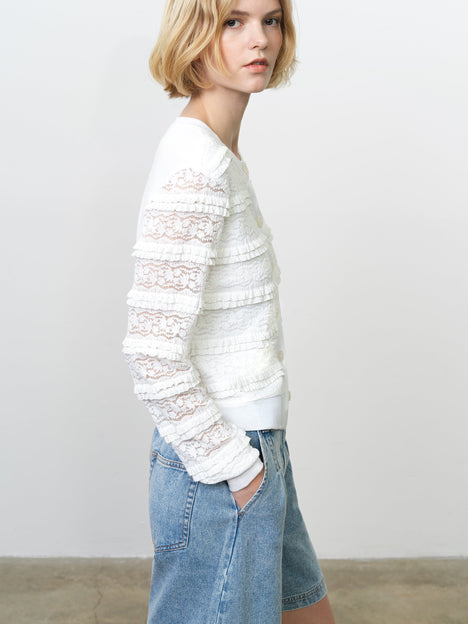 Krista Lace Mix Cardigan