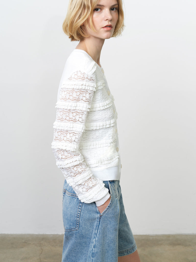 Krista Lace Mix Cardigan