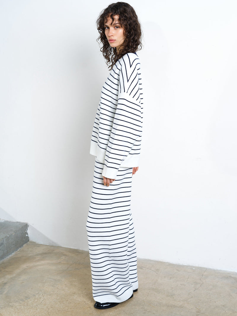 Marley Knit Striped Crew Neck Jumper