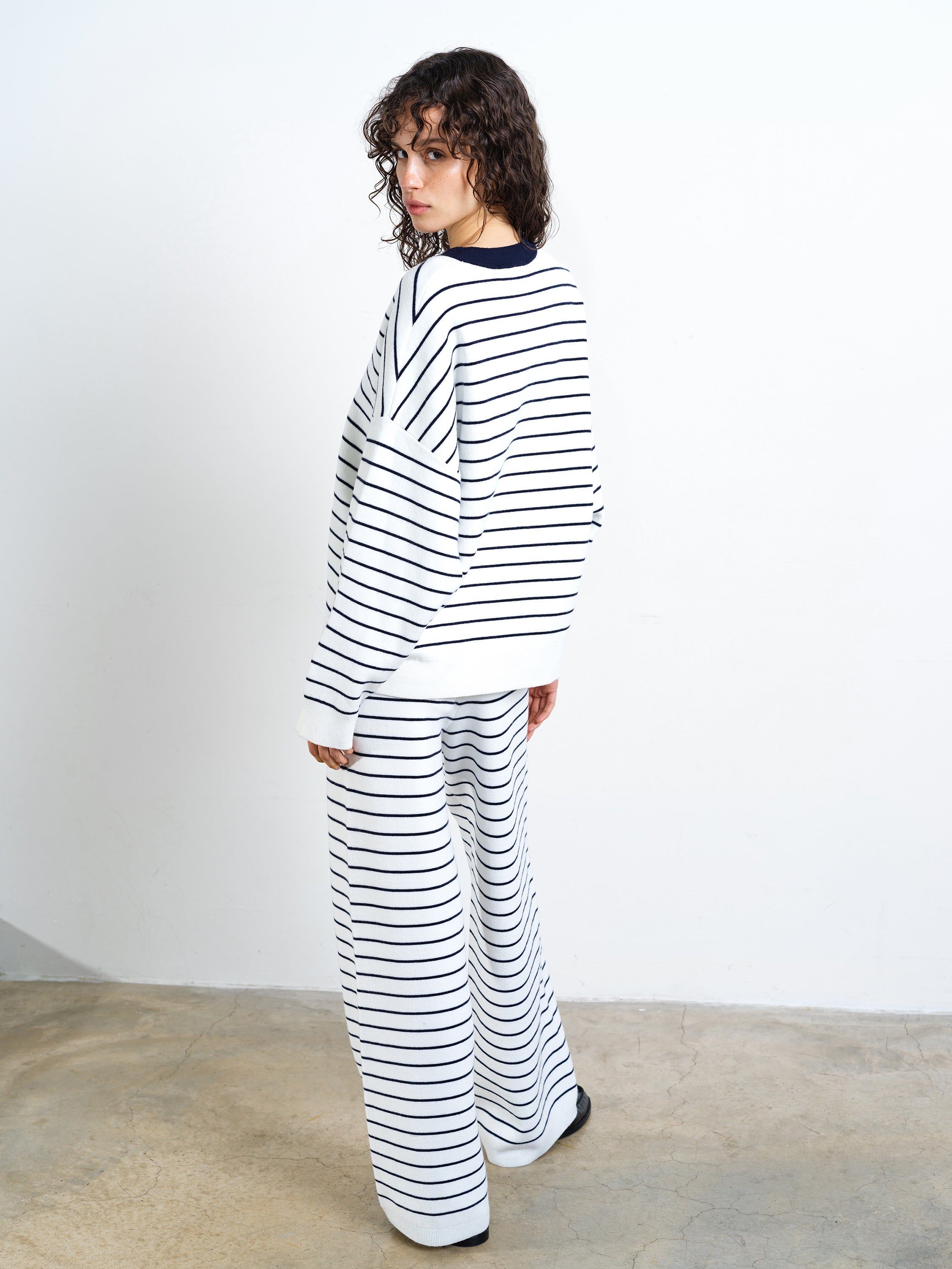 Marley Knit Striped Crew Neck Jumper