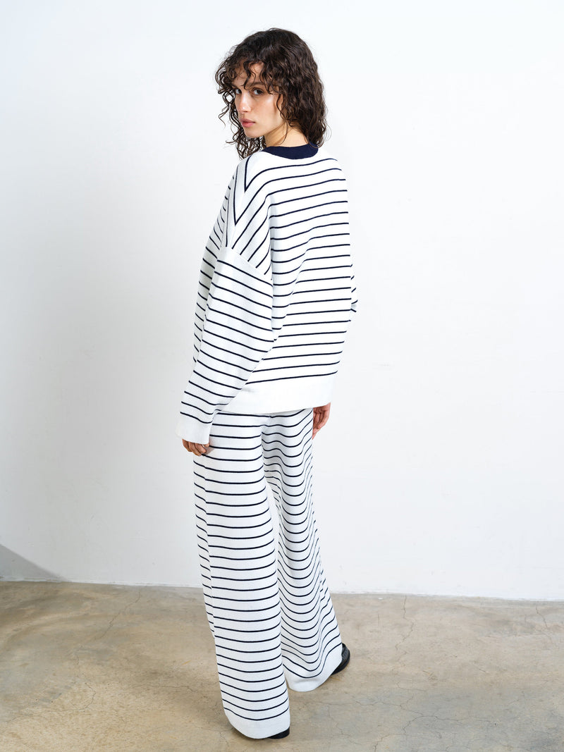 Marley Knit Striped Crew Neck Jumper